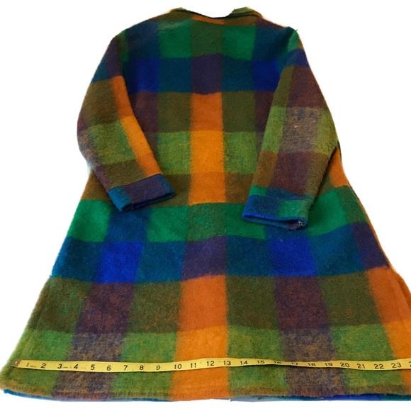 ITALY Shacket Lana Wool Color Block Single Breasted Julian Emily In Paris OS - Picture 5 of 10